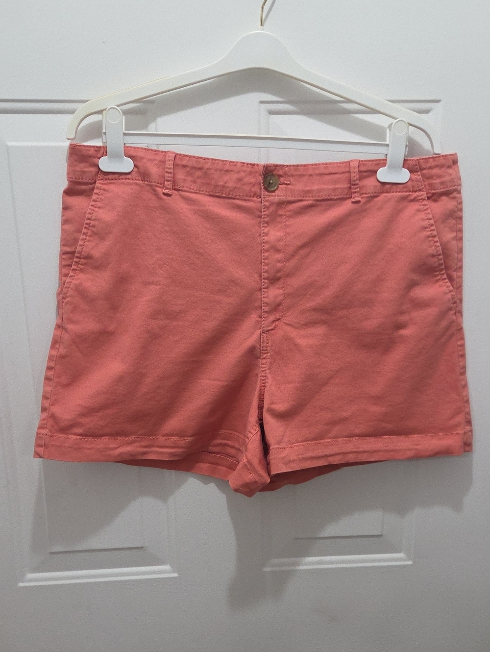 LOFT Coral Pink Cotton Bermuda Shorts 16